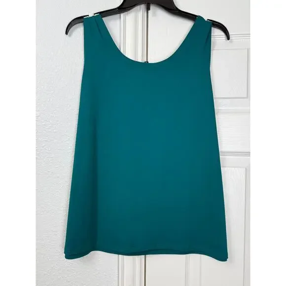 Chico’s Teal Stretch Tank Top Size 3 XL Classic Layering Basic - Picture 2 of 6